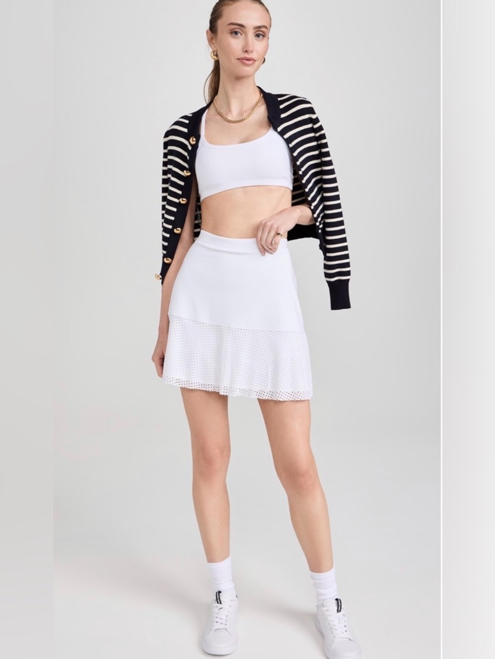 RLX Ralph Lauren 4-Way Stretch Eyelet Flare Skort